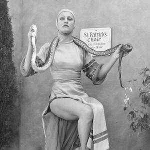 Old Antique Vintage SNAKE CHARMER B&W Photos Photographs Portraits Wall Art Decor