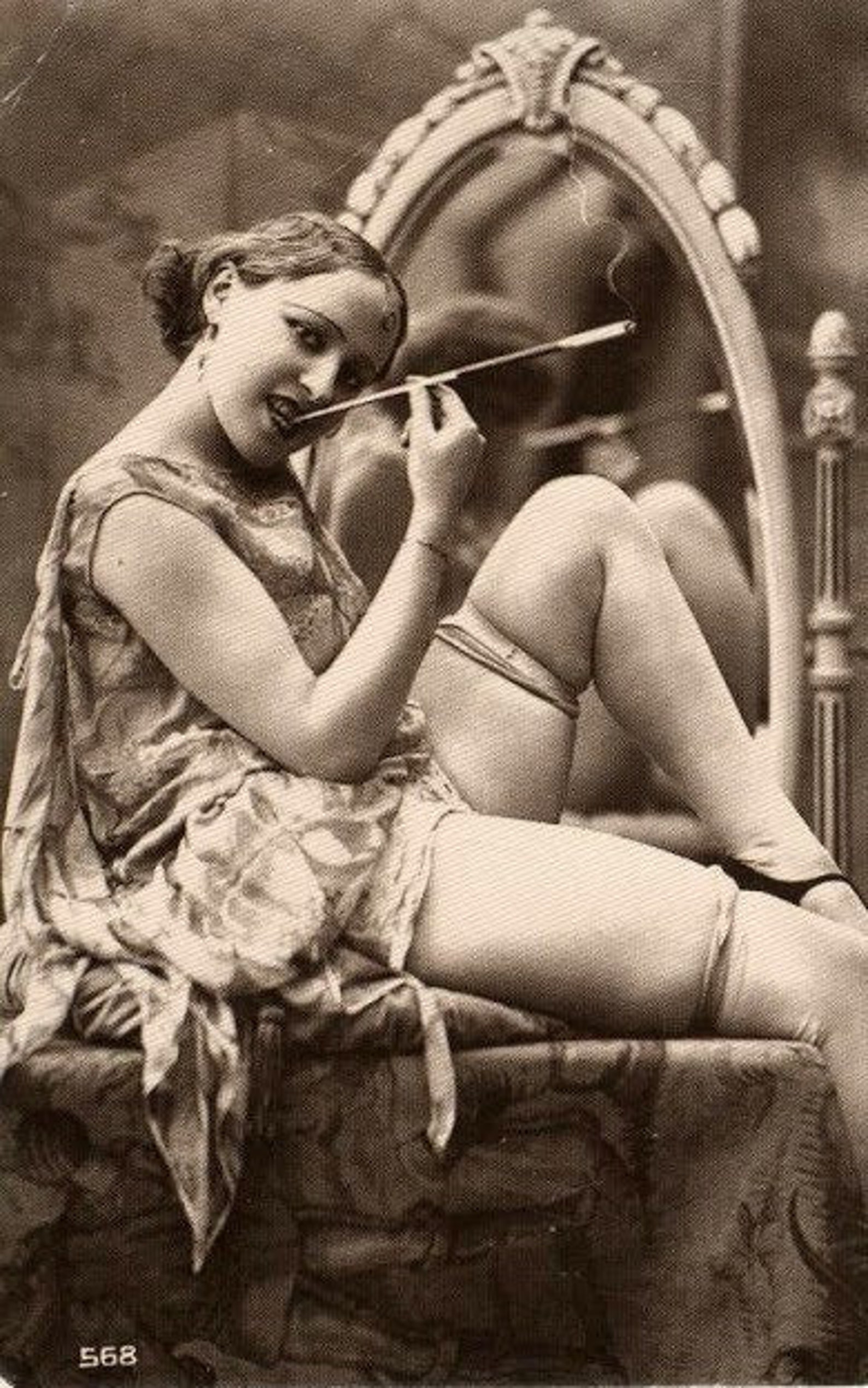 FLAPPER W STOCKINGS Vintage Photo Reprint - Etsy