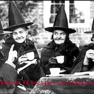 WITCHES Tea Party VINTAGE Photo REPRINT