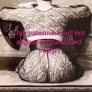 Old Vintage Antique SEXY LACE Body Suit FLAPPER Girl Photo Reprint ....Mature