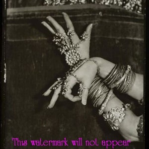 Old Vintage Antique GYPSY PALM READER Fortune Teller Foto Reimpresión