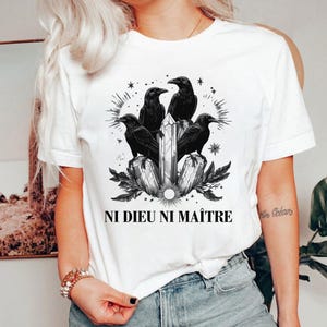 Anti-Authoritarian Shirt, Ni Dieu Ni Maître, No God No Master, Anti Trump Shirt, Leftist Protest Shirt, Anarchist T-shirt, Anti Trump Shirt