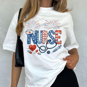 Patriotic Nurse Shirt, Nurse 4th Of July Shirt, Nurse Gift, American Nurse Shirt, Nurse Life Shirt, Memorial Day Gift Shirt, American Flag