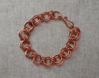 Copper Bracelet, Chainmaille Copper Bracelet, Handmade Copper Bracelet, 2 by 2  Bracelet, Jewelry Bracelet Copper Bracelet Women