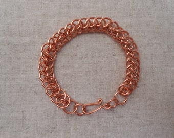 Copper Dragontail Bracelet,Copper Chainmaille Bracelet,Handmade Copper Bracelet, Copper Bracelet for Women, Copper Bracelet for Arthritis
