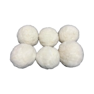 Handmade White Wool Dryer Balls – Natural Eco-Friendly Laundry Alternative – Reusable Fabric Softener