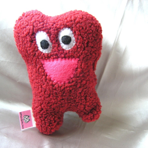 Toothykins the Tooth Pillow- Red Berber