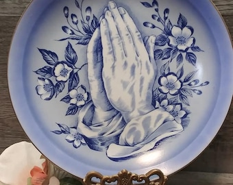 Praying Hands Plate Etsy