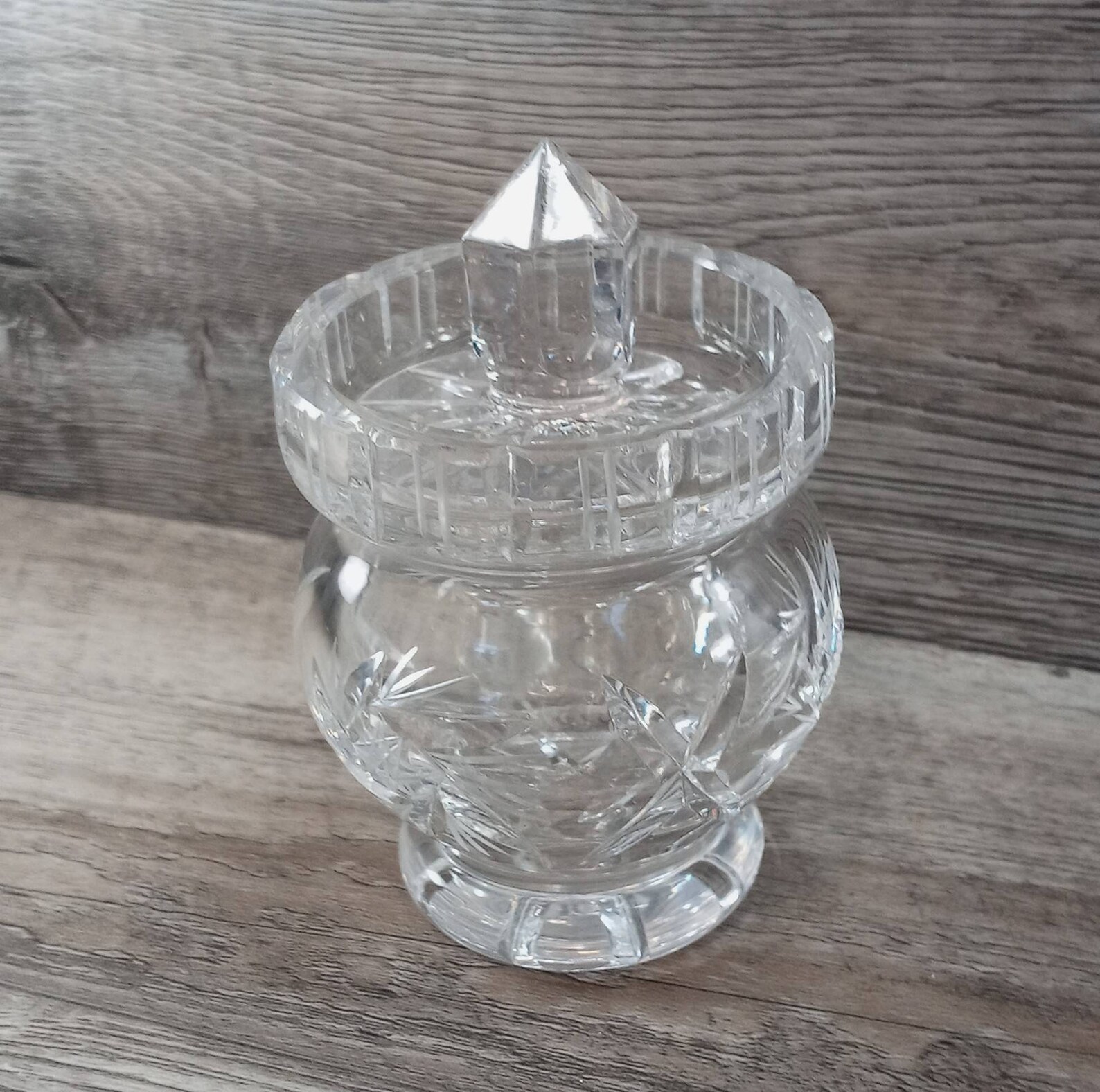 Rare Crystal Jam Jar Beautiful Crystal Condiment Jar With Lid Etsy