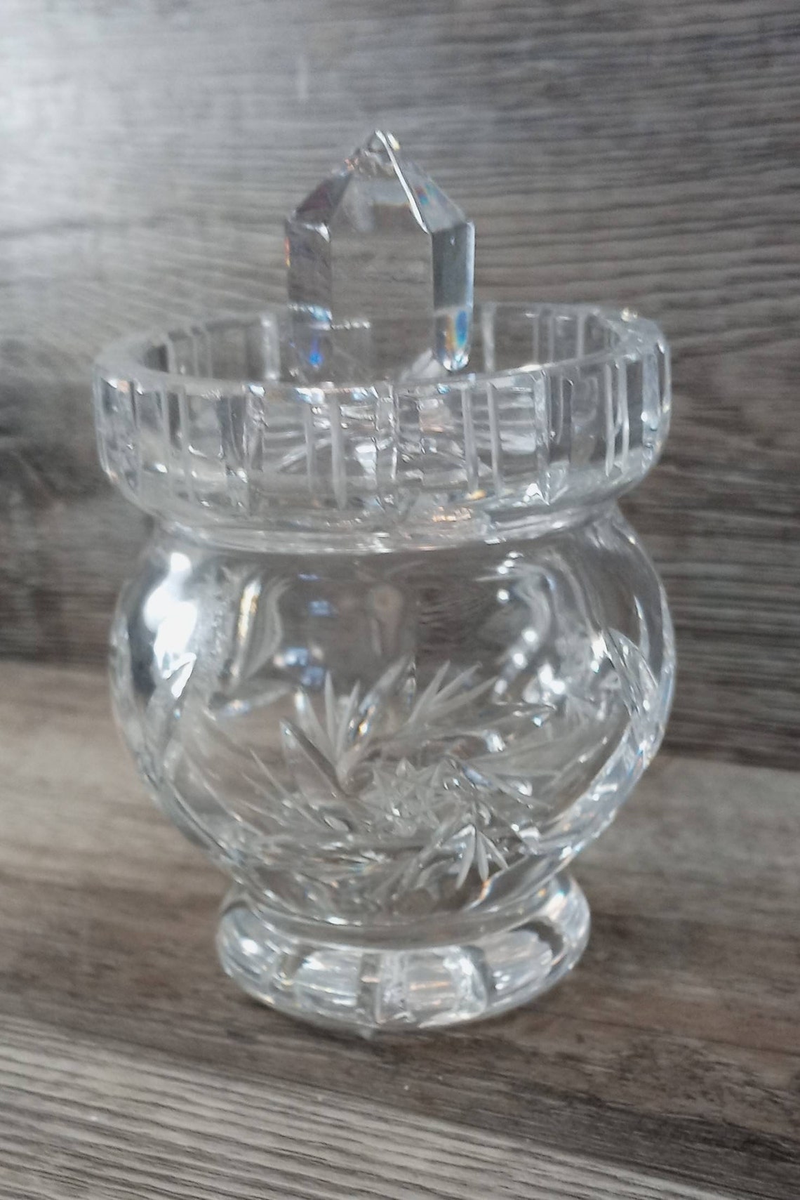 Rare Crystal Jam Jar Beautiful Crystal Condiment Jar With Lid Etsy