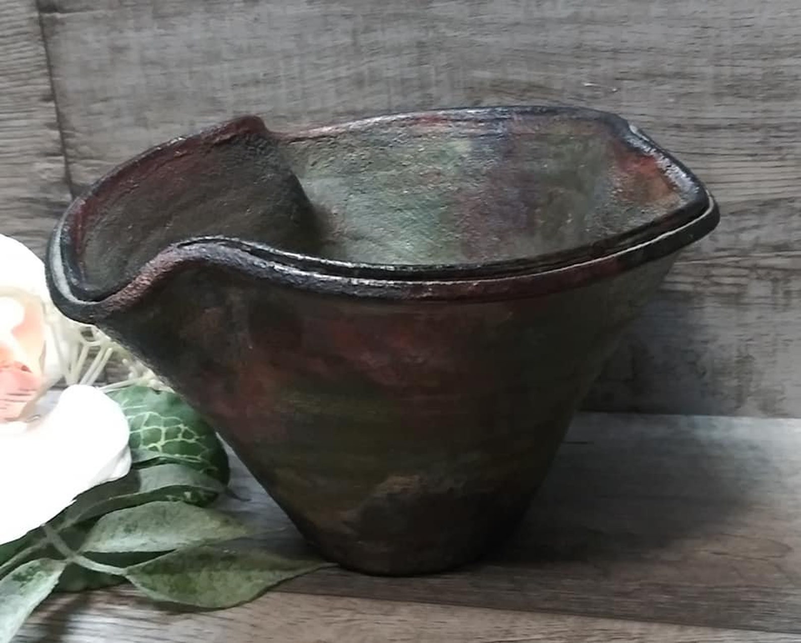 Clayton Pottery BowlUnique Handmade Pottery BowlUnique Wavy Etsy