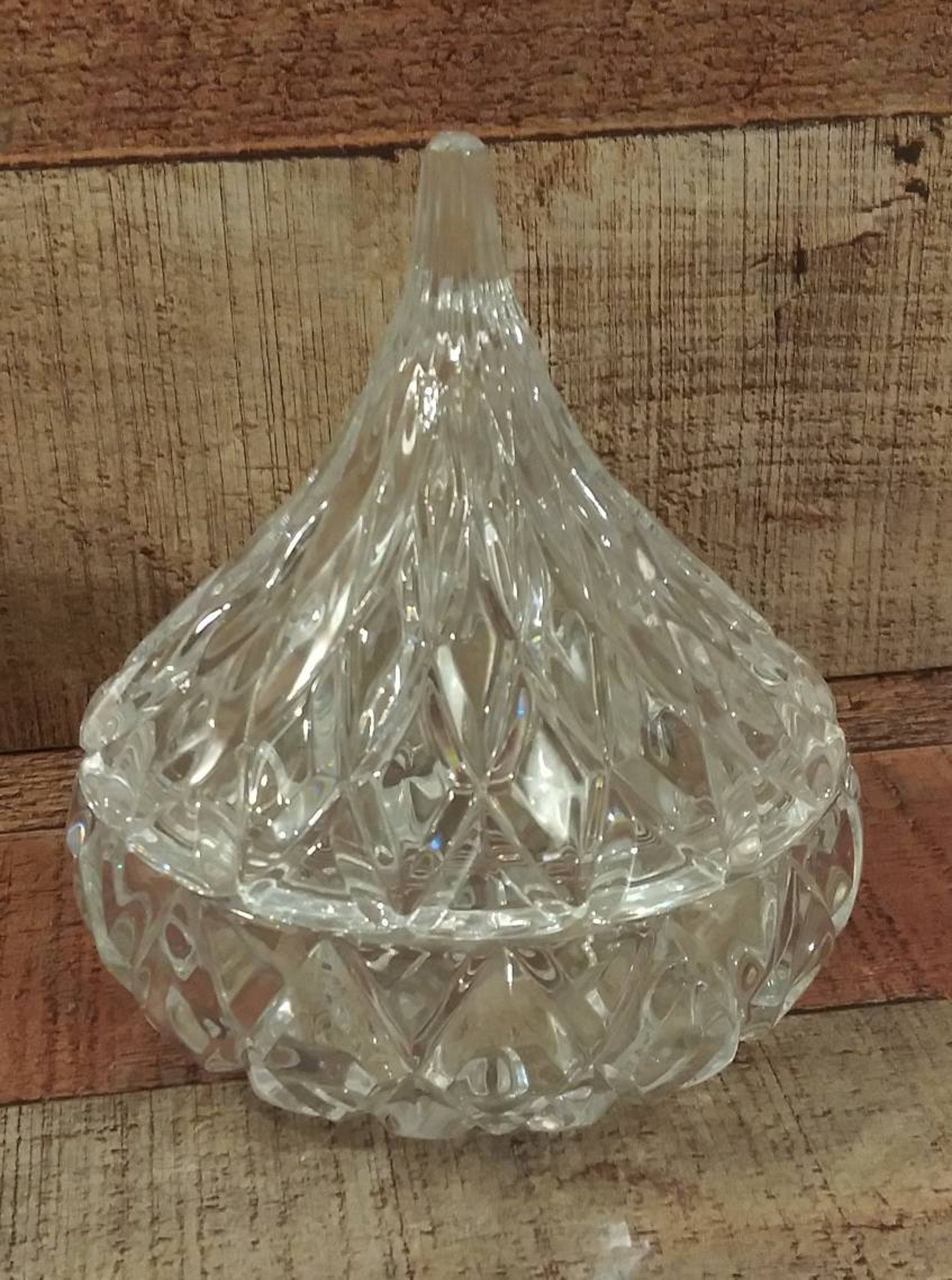 Hershey Kiss Crystal Dish Vintage Crystal candy dish Etsy