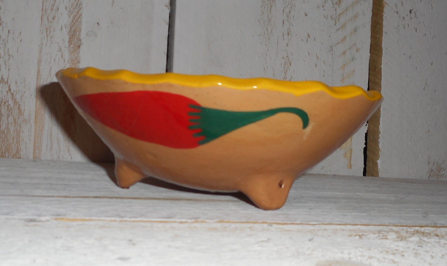 Hand Painted Mexican Chili Pepper Salsa BowlHand Made Mexican Etsy