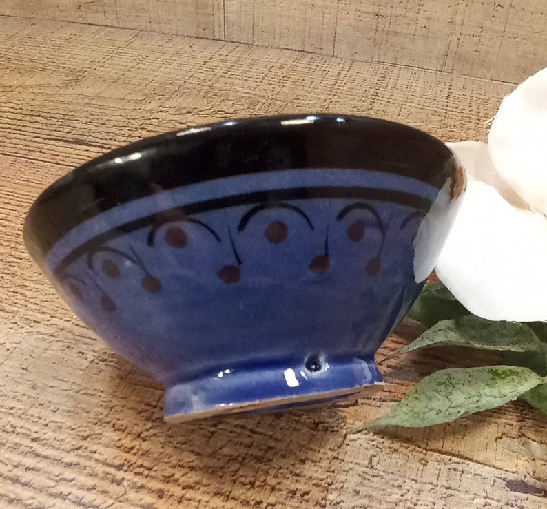 Small old Hand Painted Pottery Bowl Native Pottery Bowl Ring Dish