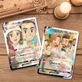 Personalized Anniversary Card, Anime Wedding Card, Custom Photo Pokemon Card, Bespoke Couple Cards, Gifts for Him/Her, Anniversary Presents