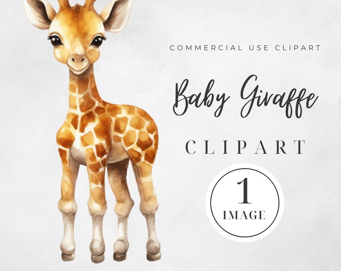 15 PNG Baby Giraffe Clipart – Cute Safari Animal PNG Illustration ...