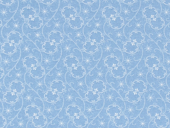 Classic Floral Reproduction Light Blue Calico Fabric Flower - Etsy