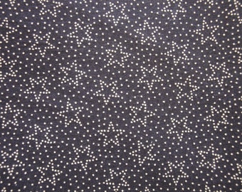 Star Fabric | Cotton Fabric | Americana Fabric | Navy Sewing Fabric With Stars And Dots | Doll Making Fabric | Home Decor Fabric