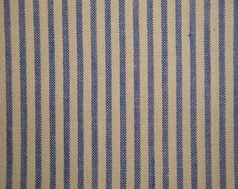 Diamond Textiles Americana Blue Stripe Homespun Fabric | Apparel Quilt Craft DIY | Farmhouse Rustic Country Cottage Cabin Home Decor Fabric