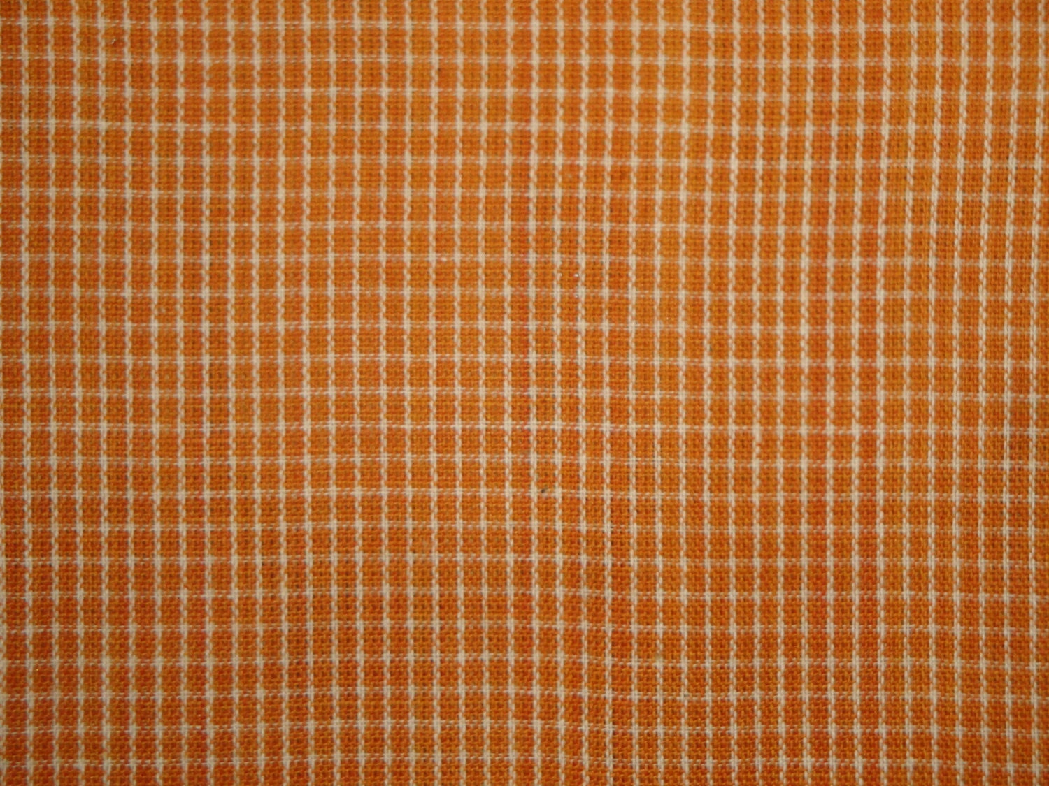 Orange Homespun Material Window Pane Material Cotton Rag Etsy