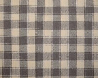Diamond Textiles Picket Fence Collection Grey House Check Homespun Fabric | Farmhouse Country Cottage Cabin Home Decor Quilt Apparel Fabric