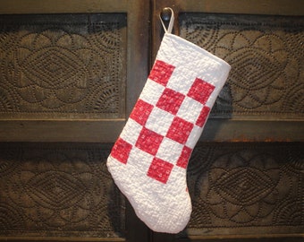 ANTIQUE/VINTAGE CUTTER QUILT CHRISTMAS STOCKING 4 AVAILABLE GREAT GIFT IDEA