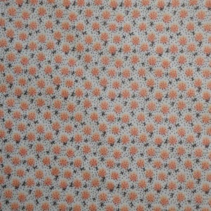 Vintage Miniatures Peach Floral Quilt Apparel Doll Making Home Decor Fabric | Primitive Old Antique Vintage Look Sewing Fabric