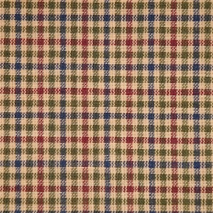 Check Homespun Fabric | Rag Quilt  Doll Making Home Decor Cotton Fabric | Navy Olive Wine Small Check Homespun Fabric FAT QUARTER