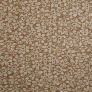 Reproduction LIGHT Brown Flower Design Calico Fabric Primitive Antique Vintage Look Home Decor Apparel Sewing Quilting DIY Cotton Fabric image 4