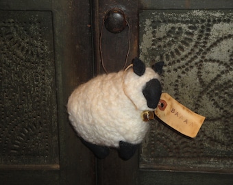 Primitive Handmade Hanging Sheep Ornament