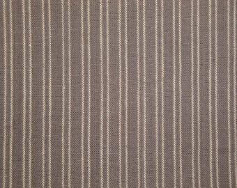 Diamond Textiles Picket Fence Collection Grey Stripe Homespun Fabric | Farmhouse Country Cottage Cabin Home Decor Quilt Apparel Craft Fabric