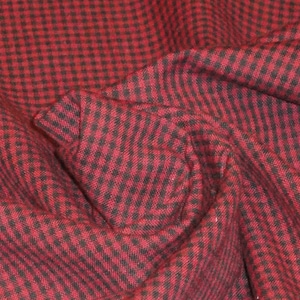 Wine And Black Small Check Fabric | Woven Cotton Homespun Fabric | Rag Quilt Fabric | Primitive Cabin Rustic Farmhouse Sewing Fabric