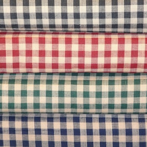 Large Check Homespun Fabric Fat Quarter Bundle Of 4