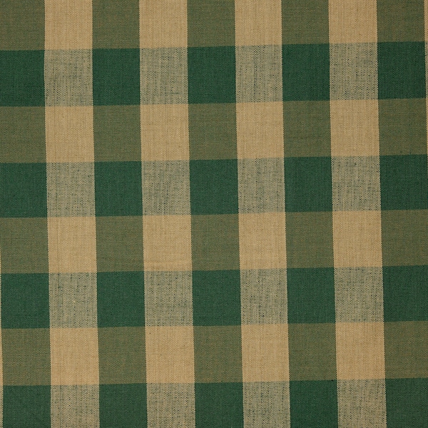 Dunroven House Green Tea Dye Buffalo Check Homespun Fabric | Sewing Home Decor Apparel Quilt Primitive Rustic Cabin Farmhouse Fabric