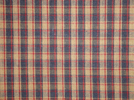 Brown And Tea Dye Plaid Cotton Homespun Fabric - Kittredge Mercantile