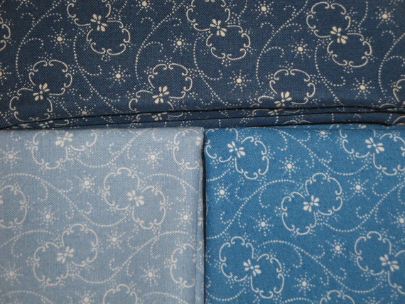 Remember When Civil War Reproduction Blue Cotton Sewing Fabric With Small  Flower Design - Kittredge Mercantile