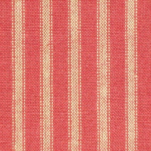 May include: Red and white striped fabric with a woven texture.