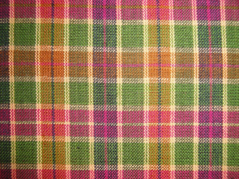 Multi Color Cotton Homespun Fabric Plaid Fabric Rag Quilt Etsy