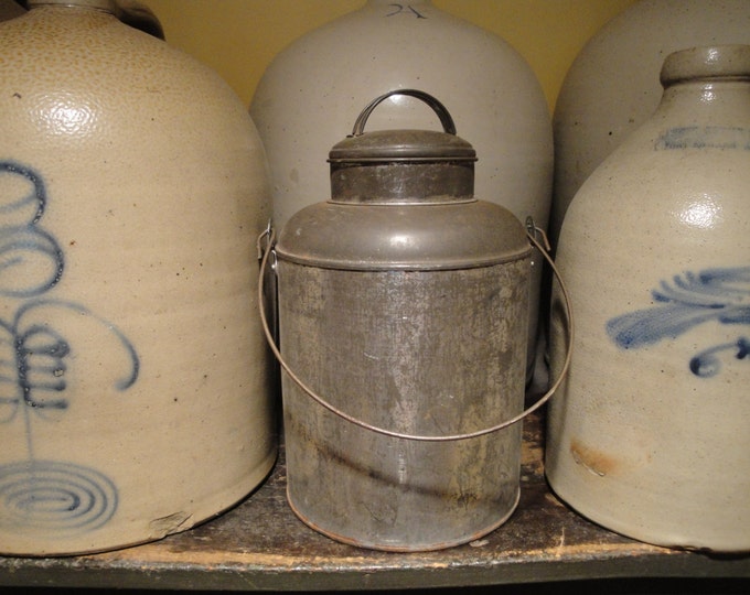 Tin Milk Pail Vintage Milk Pail Antique Milk Bucket Etsy