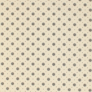Remember When Civil War Reproduction Cream Cotton Quilt Fabric With Black Design | Old Primitive Antique Vintage Look Sewing Fabric