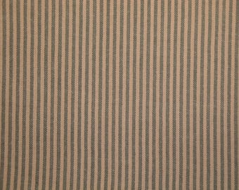 Faded Memories Sage Green Stripe Homespun Fabric | Apparel Quilt Home Decor Doll Making | Farmhouse Rustic Country Cabin Fabric FAT QUARTER
