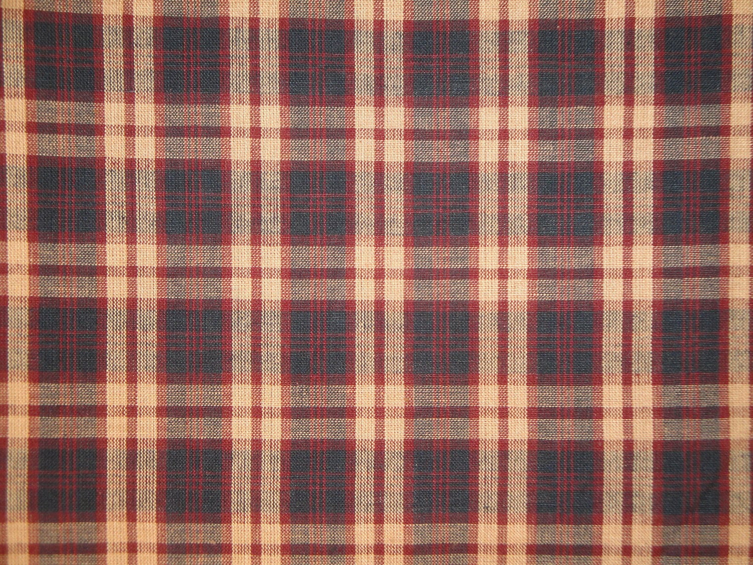 Homespun Material | Plaid Primitive Cotton Sewing Home Decor Fabric