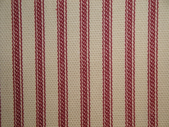 Red Duck Ticking Fabric