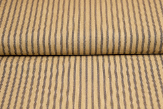 Covington Woven Ticking Navy 56 Fabric /YD