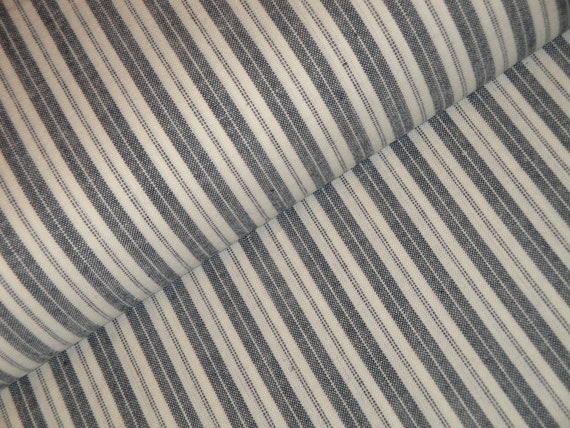 Grey and Cream Stripe - Homespun Fabric