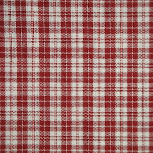 Red And Cream Multi Pane Plaid Primitive Cotton Homespun Fabric | Farmhouse Rustic Cabin Country Plaid Home Decor Sewing Fabric FAT QUARTER