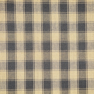 Dunroven House Black And Tea Dye Large House Check Cotton Homespun Fabric | Primitive Check Quilt Apparel Home Decor Curtain Fabric