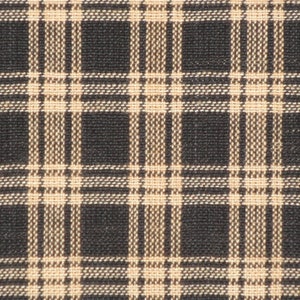 Black Natural Tan Basic Plaid Woven Cotton Homespun Fabric Rag Quilt Doll Wreath Garland Making Rustic Farmhouse Cabin Home Decor Fabric image 10