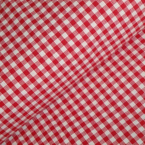 Diamond Textiles Providence Red White 1/8 Check Fabric | Farmhouse Country Cottage Cabin Home Decor Quilt Apparel Doll Making Sewing Fabric immagine 2