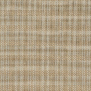 Dunroven House Wheat And Cream Plaid Homespun Fabric | Primitive Sewing Fabric | Cotton Quilt Doll Making Apparel Home Decor Fabric